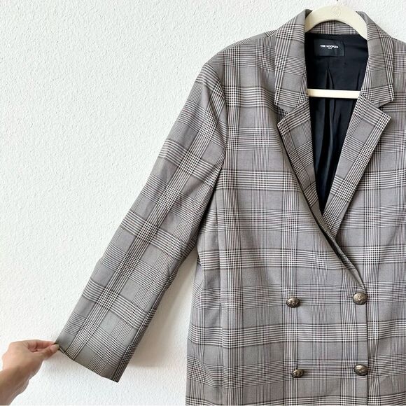 The Kooples Prince of Wales Suit Jacket in Beige Size 42 (10 US) - Picture 12 of 13